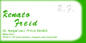 renato freid business card